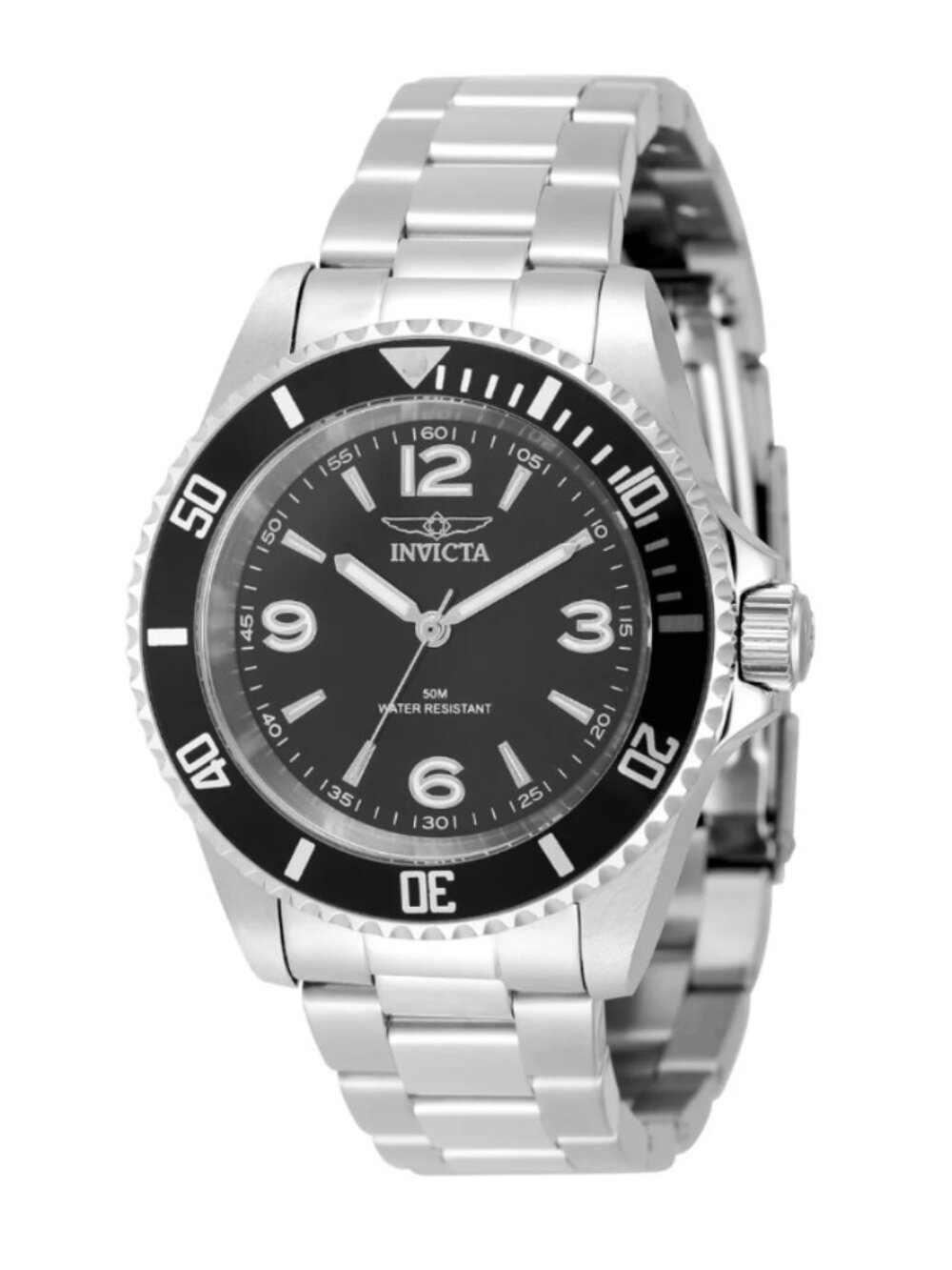 Invicta Specialty Rowan 49335 Mens Watch Silver Tone Black Dial Quartz New